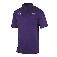 Men's Columbia Purple Colorado Rockies Flycaster Pocket Polo