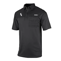 Men's Columbia Black Chicago White Sox Flycaster Pocket Polo