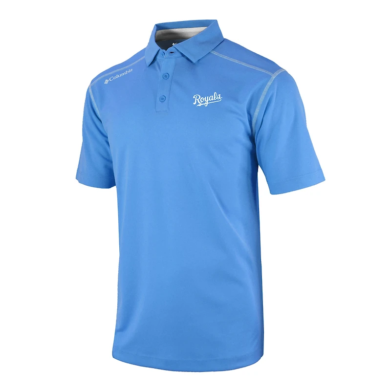 Men's Columbia Light Blue Kansas City Royals Omni-Wick Shotgun Polo