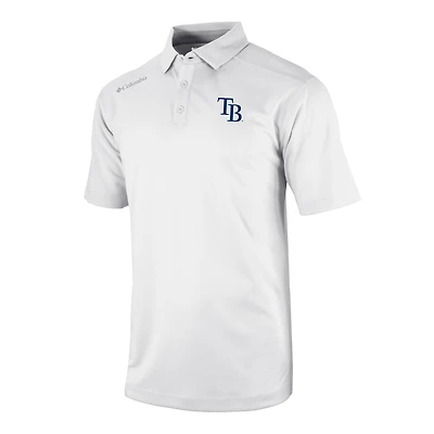 Men's Columbia White Tampa Bay Rays Omni-Wick Shotgun Polo