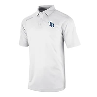 Men's Columbia White Tampa Bay Rays Omni-Wick Shotgun Polo