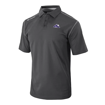 Men's Columbia Gray Colorado Rockies Omni-Wick Shotgun Polo