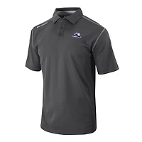 Men's Columbia Gray Colorado Rockies Omni-Wick Shotgun Polo