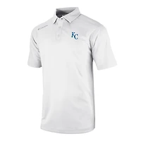 Men's Columbia White Kansas City Royals Omni-Wick Shotgun Polo