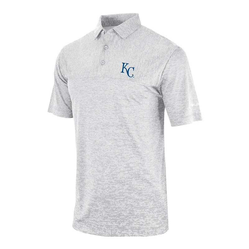 Men's Columbia Gray Kansas City Royals Heading Out Polo