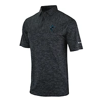 Men's Columbia Black Miami Marlins Heading Out Polo