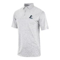 Men's Columbia Gray Miami Marlins Heading Out Polo