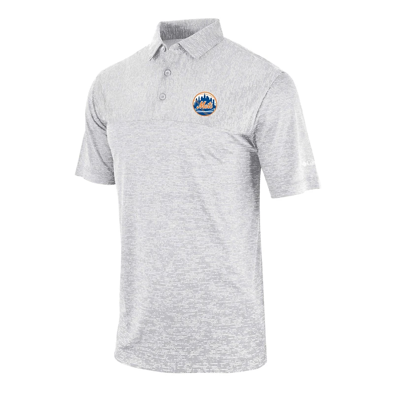 Men's Columbia Gray New York Mets Heading Out Polo