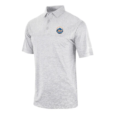 Men's Columbia Gray New York Mets Heading Out Polo