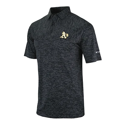 Men's Columbia Black Athletics Heading Out Polo