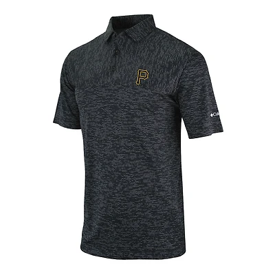 Men's Columbia Black Pittsburgh Pirates Heading Out Polo