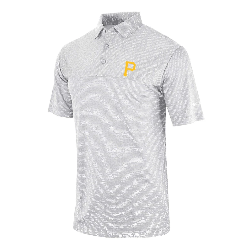 Men's Columbia Gray Pittsburgh Pirates Heading Out Polo