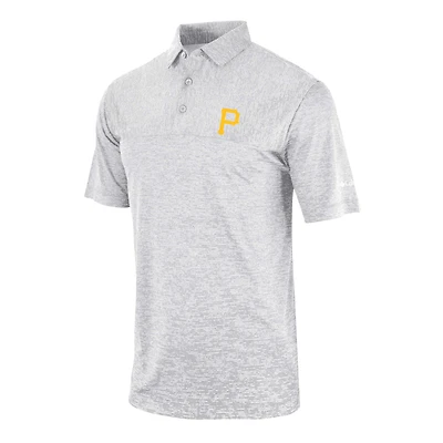Men's Columbia Gray Pittsburgh Pirates Heading Out Polo