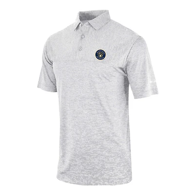 Men's Columbia Gray Milwaukee Brewers Heading Out Polo