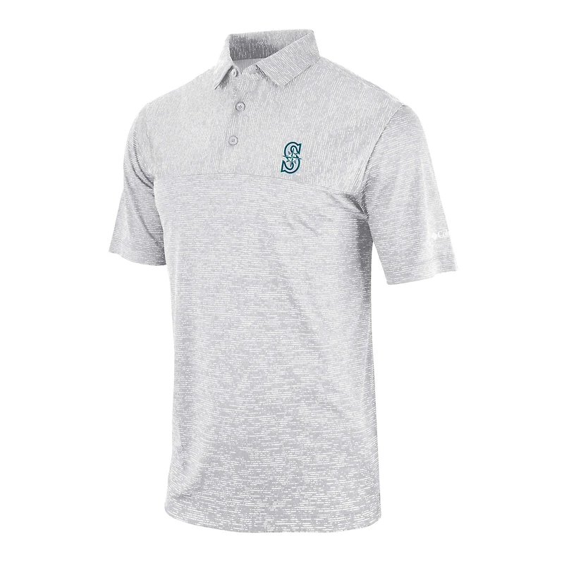 Men's Columbia Gray Seattle Mariners Heading Out Polo