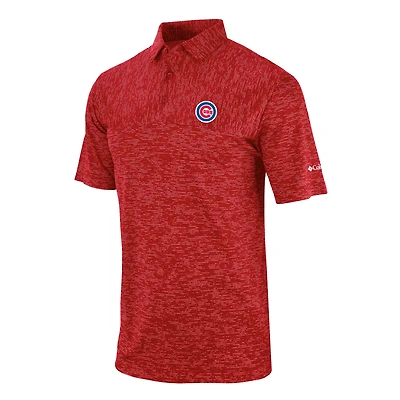 Men's Columbia Red Chicago Cubs Heading Out Polo