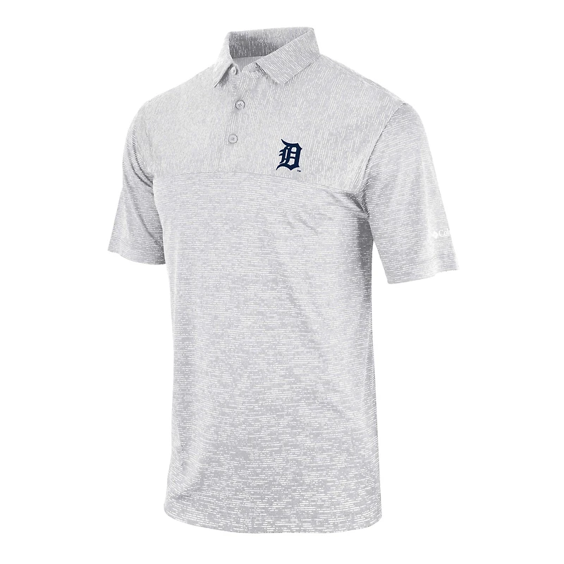 Men's Columbia Gray Detroit Tigers Heading Out Polo