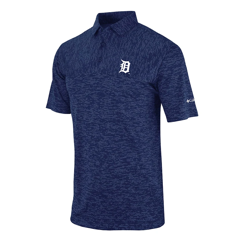 Men's Columbia Navy Detroit Tigers Heading Out Polo