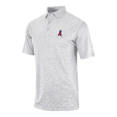 Men's Columbia Gray Los Angeles Angels Heading Out Polo