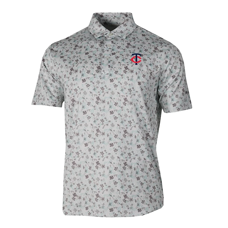 Men's Columbia Gray Minnesota Twins Countryside Green Polo