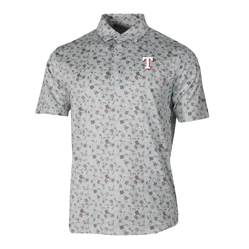 Men's Columbia Gray Texas Rangers Countryside Green Polo