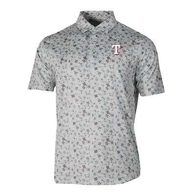 Men's Columbia Gray Texas Rangers Countryside Green Polo