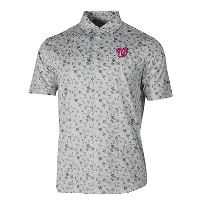 Men's Columbia Gray Washington Nationals Countryside Green Polo