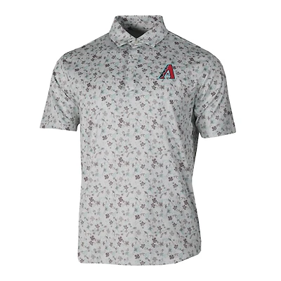 Men's Columbia Gray Arizona Diamondbacks Countryside Green Polo