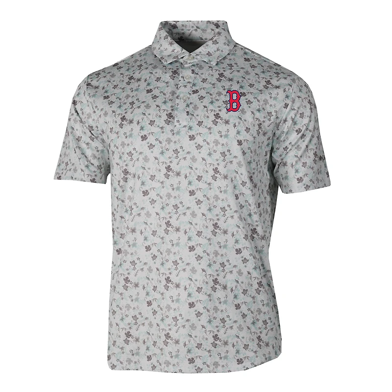 Men's Columbia Gray Boston Red Sox Countryside Green Polo