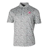 Men's Columbia Gray Cincinnati Reds Countryside Green Polo