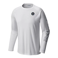 Men's Columbia White Milwaukee Brewers Terminal Tackle Long Sleeve Shirt