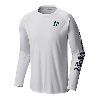 Men's Columbia White Athletics Terminal Tackle Long Sleeve Shirt