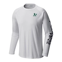 Men's Columbia White Athletics Terminal Tackle Long Sleeve Shirt