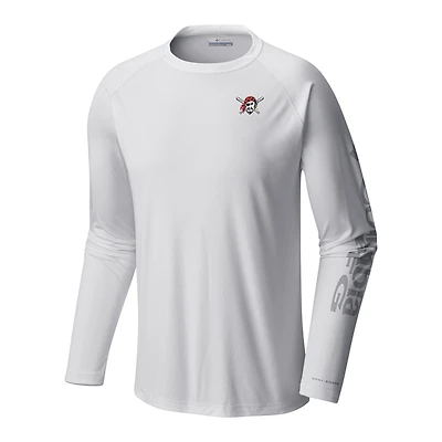 Men's Columbia White Pittsburgh Pirates Terminal Tackle Long Sleeve Shirt