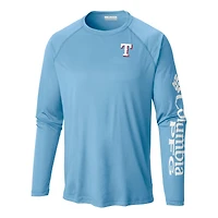Men's Columbia Light Blue Texas Rangers Terminal Tackle Long Sleeve Shirt
