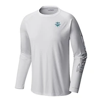 Men's Columbia White Seattle Mariners Terminal Tackle Long Sleeve Shirt