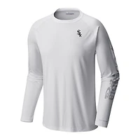 Men's Columbia White Chicago Sox Terminal Tackle Long Sleeve Shirt