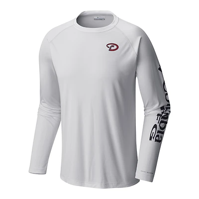 Men's Columbia White Arizona Diamondbacks Terminal Tackle Long Sleeve Shirt