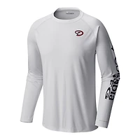 Men's Columbia White Arizona Diamondbacks Terminal Tackle Long Sleeve Shirt