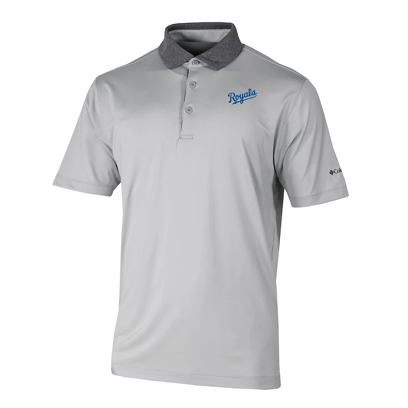 Men's Columbia Gray Kansas City Royals Settle Polo