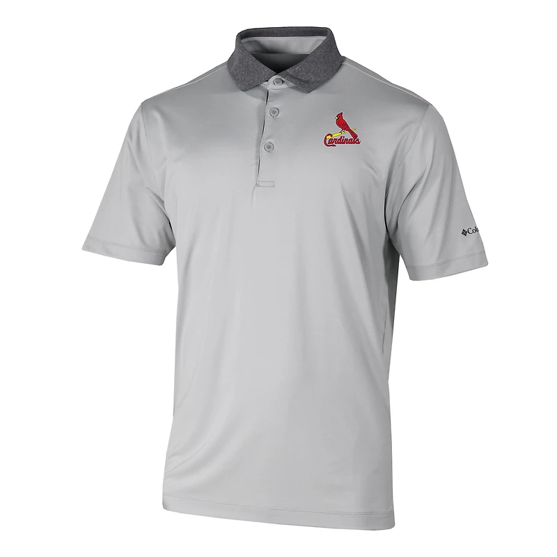Men's Columbia Gray St. Louis Cardinals Settle Polo