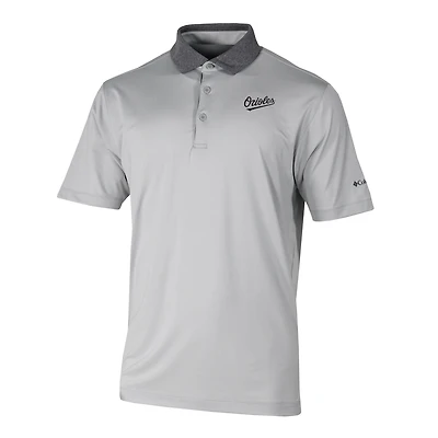 Men's Columbia Gray Baltimore Orioles Settle Polo
