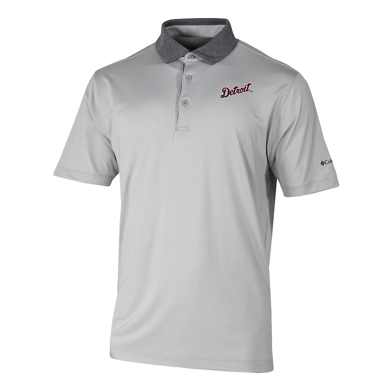 Men's Columbia Gray Detroit Tigers Settle Polo