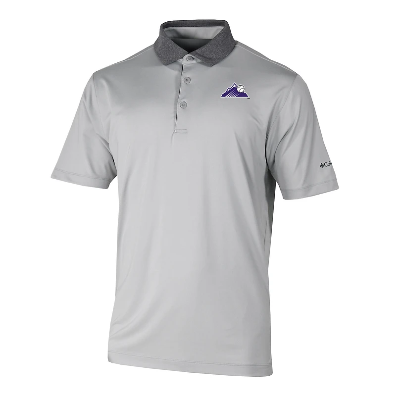 Men's Columbia Gray Colorado Rockies Settle Polo