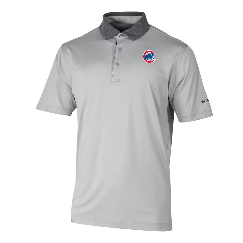Men's Columbia Gray Chicago Cubs Settle Polo