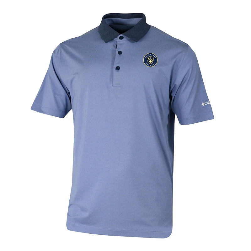Men's Columbia Royal Milwaukee Brewers Settle Polo