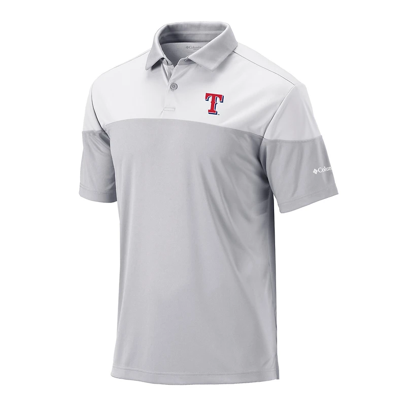 Men's Columbia Gray Texas Rangers Best Ball Polo