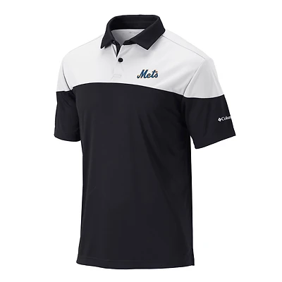 Men's Columbia Black New York Mets Best Ball Polo