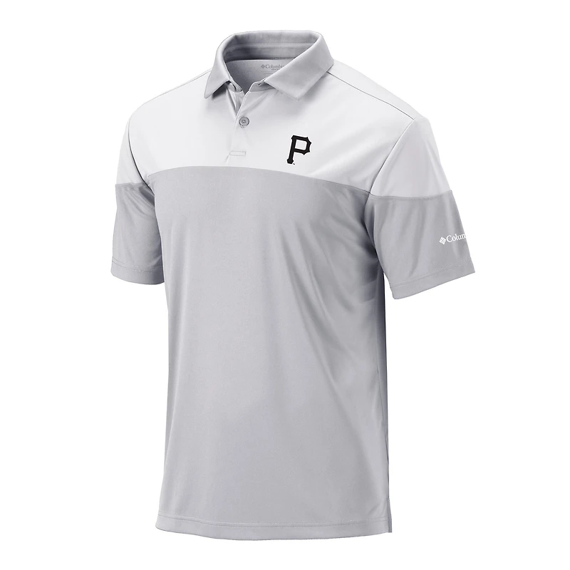 Men's Columbia Gray Pittsburgh Pirates Best Ball Polo
