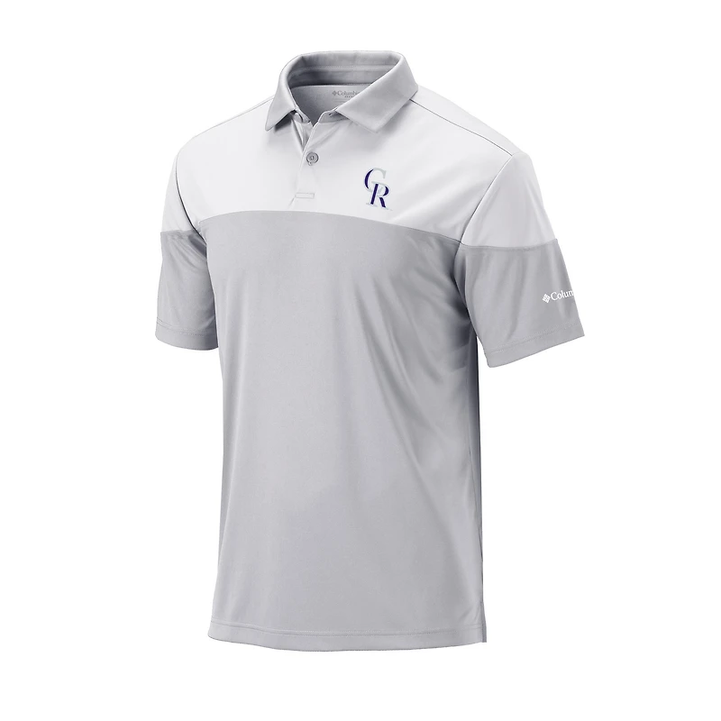 Men's Columbia Gray Colorado Rockies Best Ball Polo